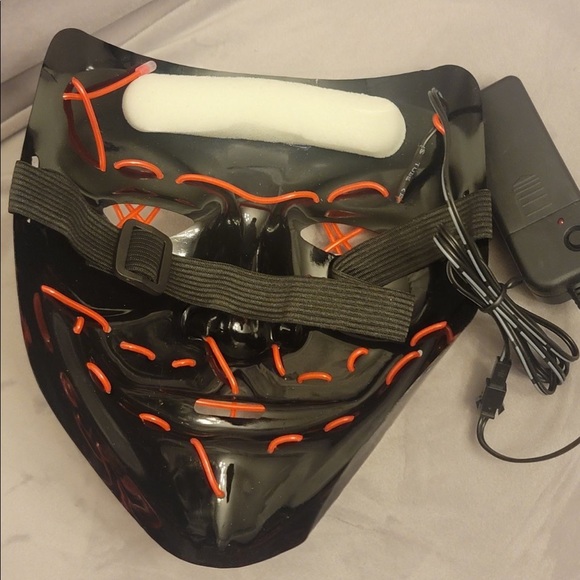 Halloween Mask, LED Light Up Mask for Halloween Festival Cosplay Costume Party. - Picture 3 of 4